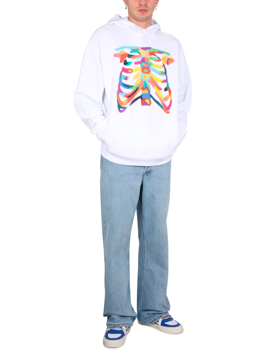 MARCELO BURLON COUNTY OF MILAN Rib Cage Hoodie Sweatshirt - SS23 Edition
