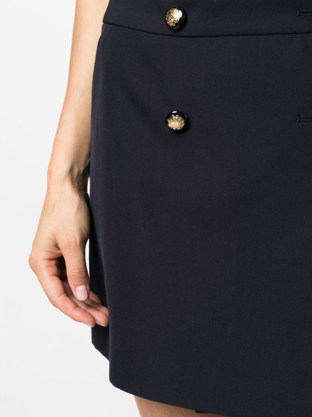 ALEXANDER MCQUEEN Elegant High-Waist Wool Mini Wrap Skirt