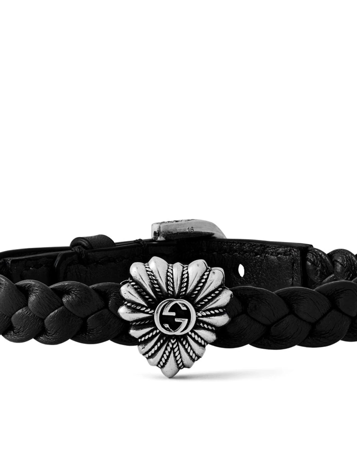 GUCCI GG Logo Leather Chain Bracelet