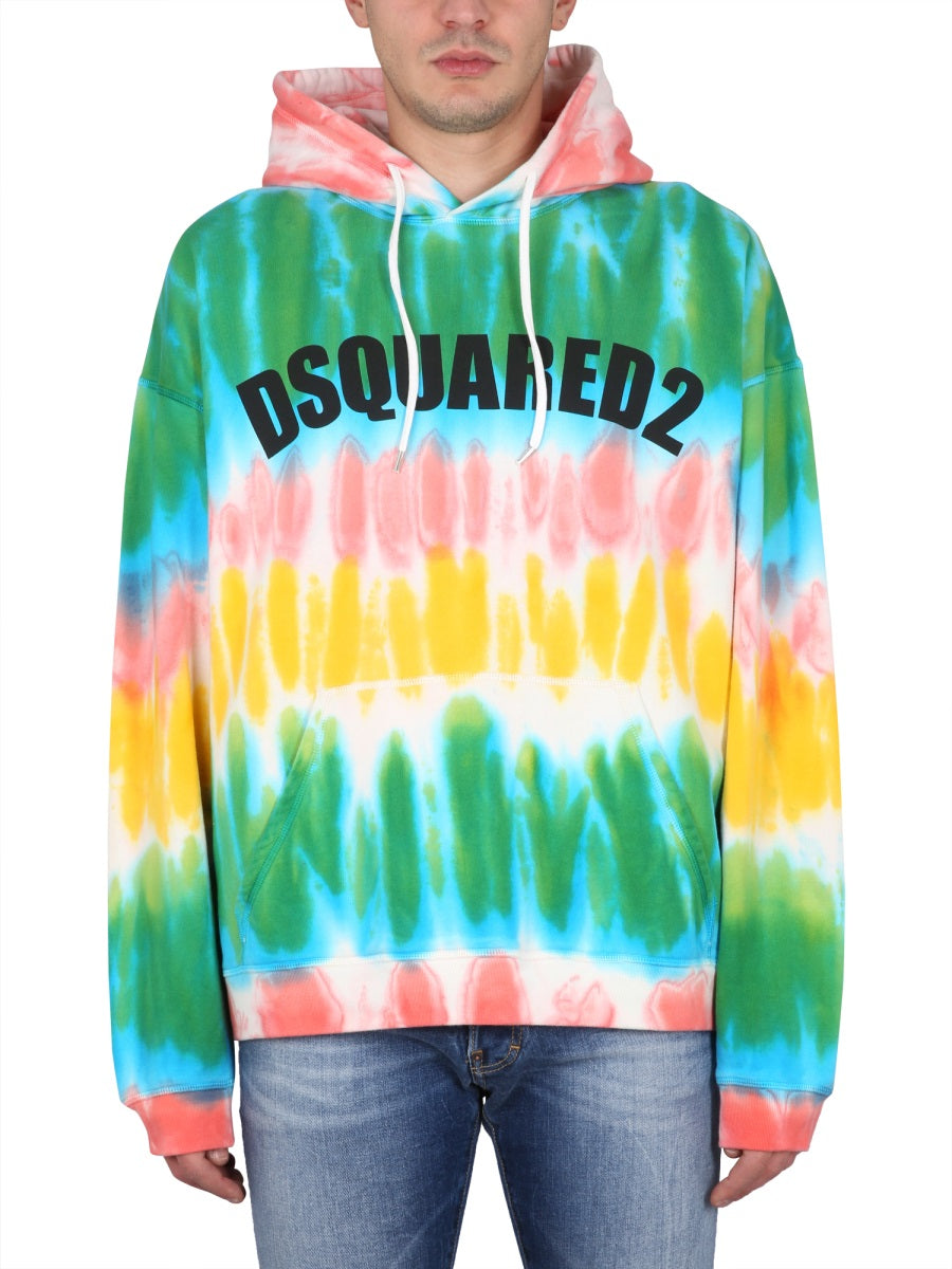 DSQUARED Logo Hooded Sweatshirt for Men