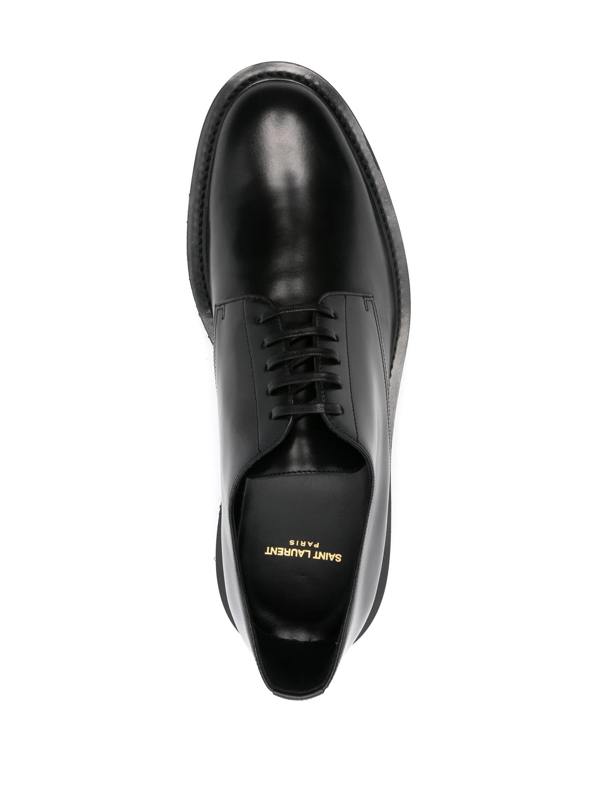 SAINT LAURENT Luxe Derby Dress Shoes for Men - Lace-Up Design