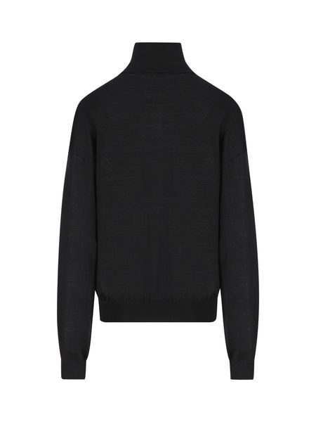SAINT LAURENT Chic Turtleneck Wool Pullover
