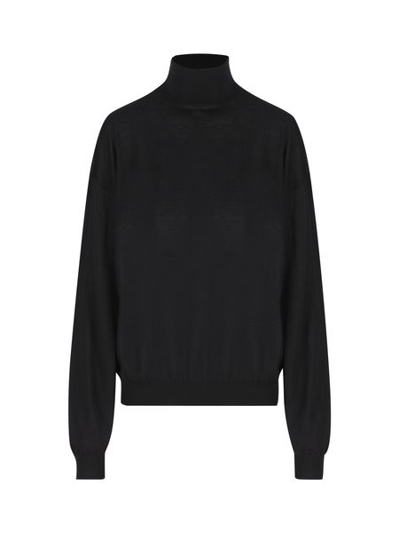 SAINT LAURENT Chic Turtleneck Wool Pullover