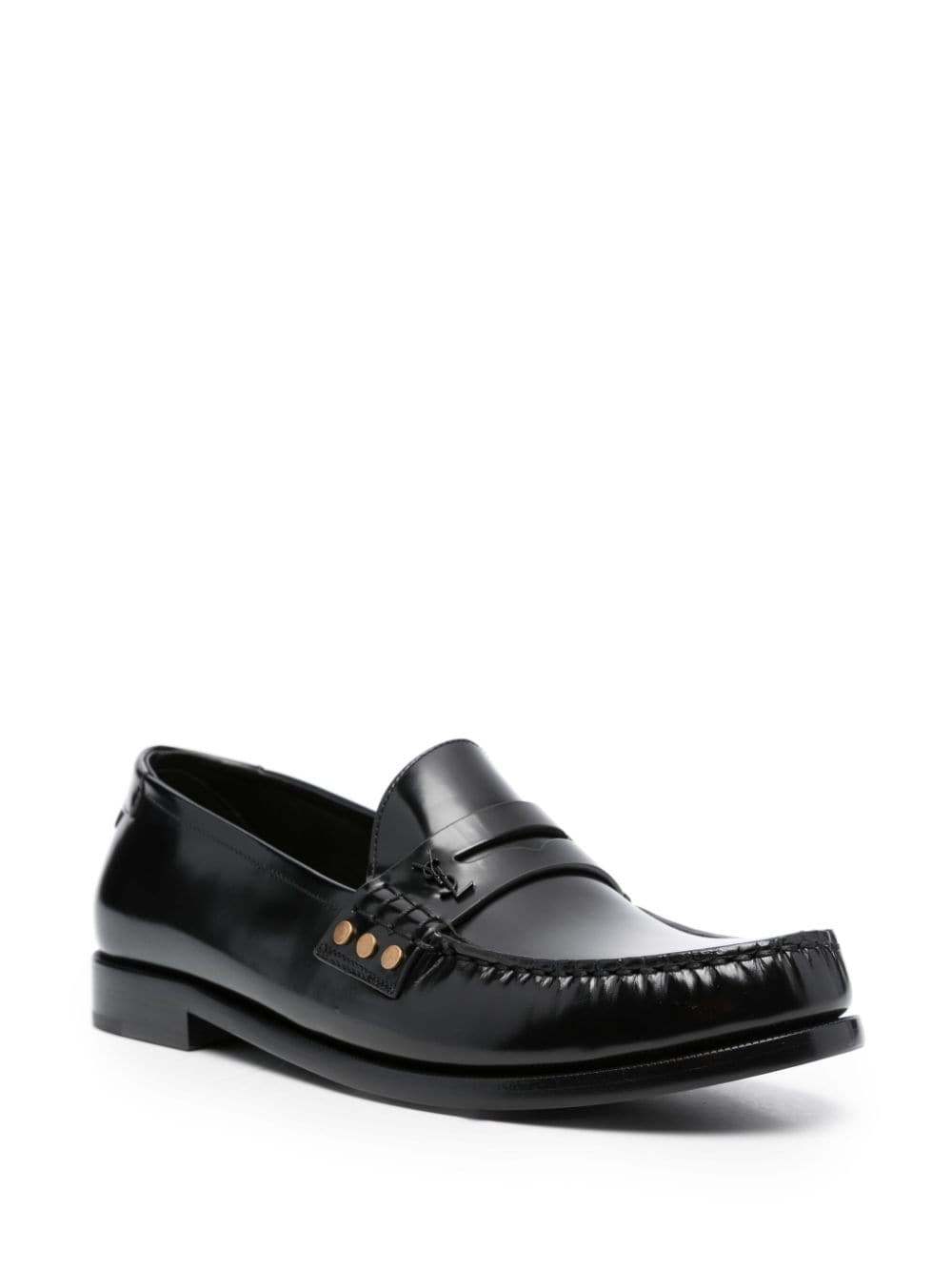 SAINT LAURENT Men's Leather Loafers - Classic Style