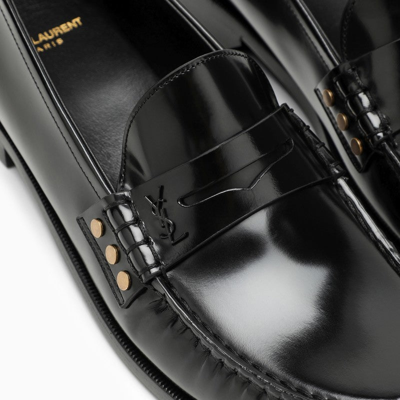SAINT LAURENT Men's Leather Loafers - Classic Style