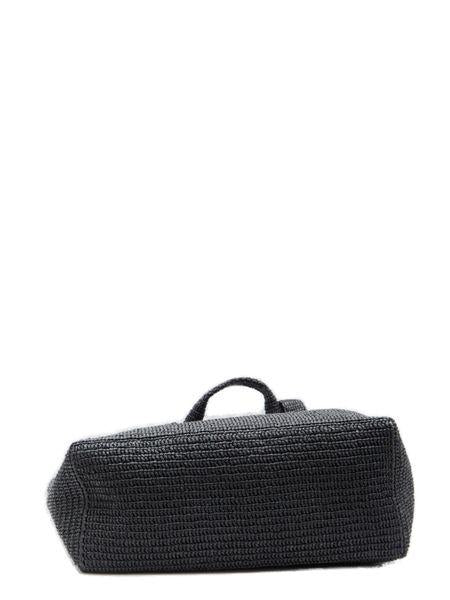 SAINT LAURENT Raffia Shopping Handbag