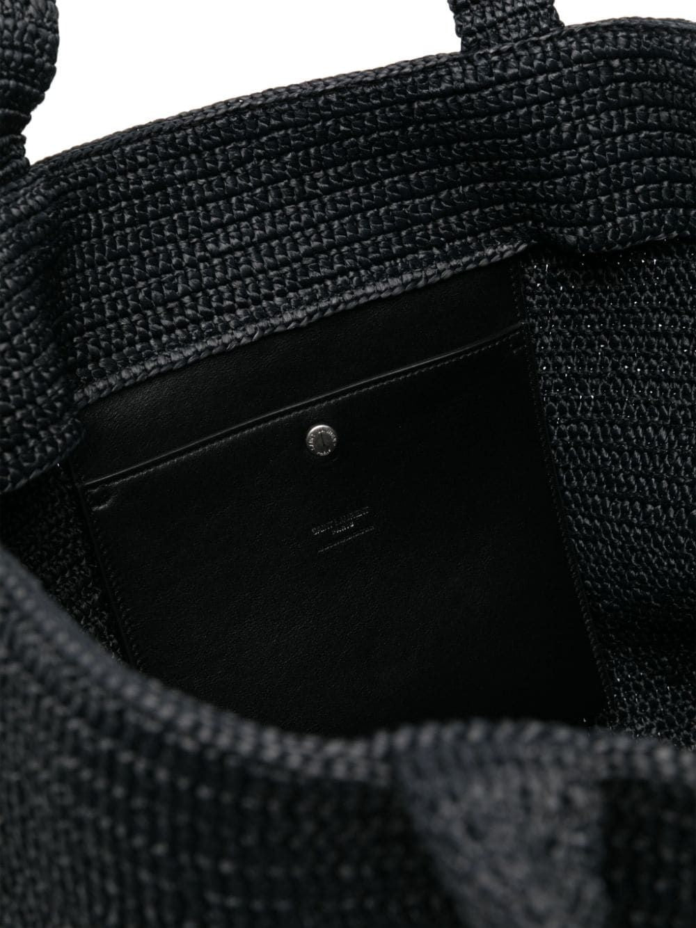 SAINT LAURENT Raffia Shopping Handbag