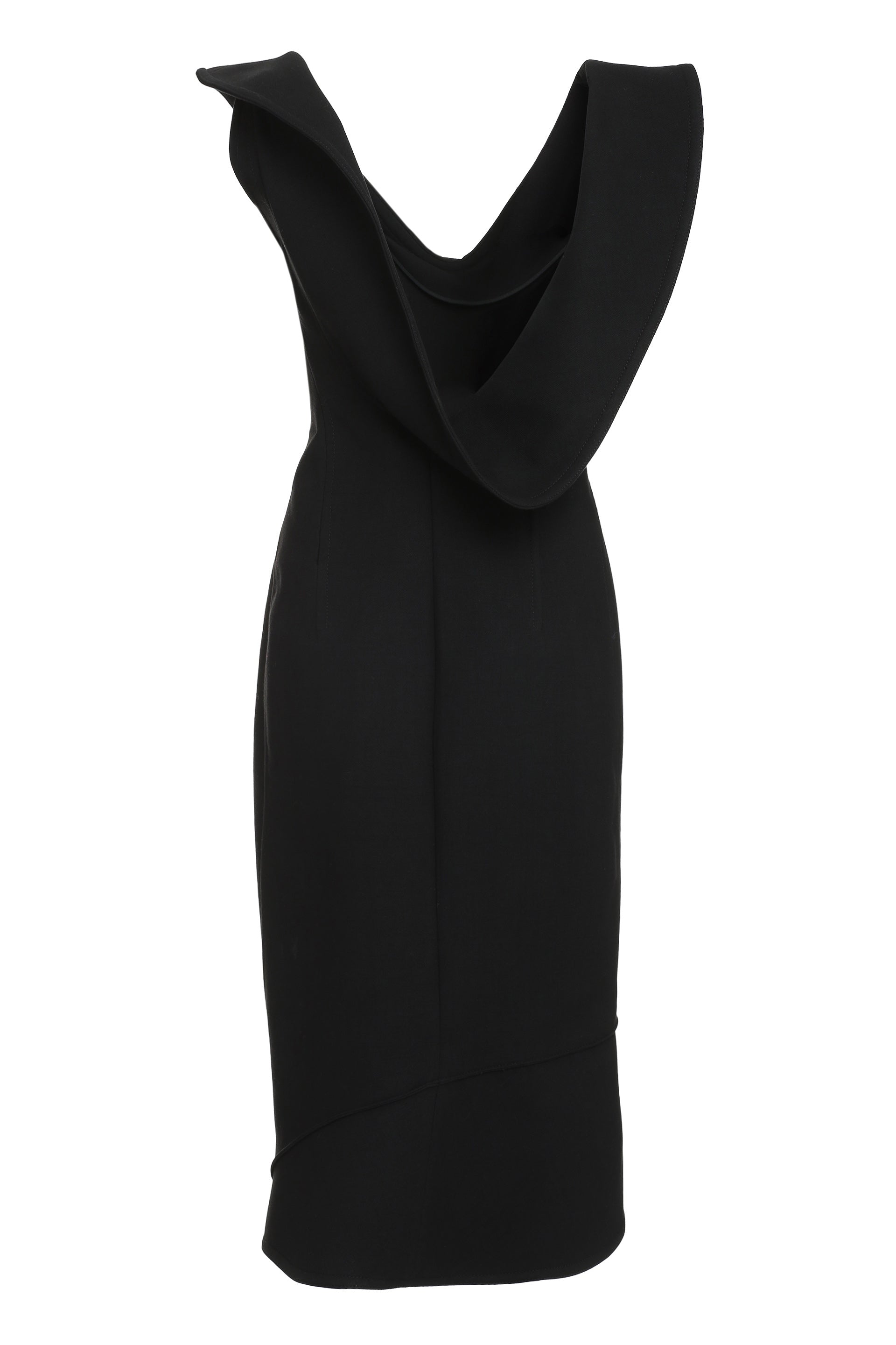 BOTTEGA VENETA Chic Cotton Blend Midi-Dress with Stylish Slit