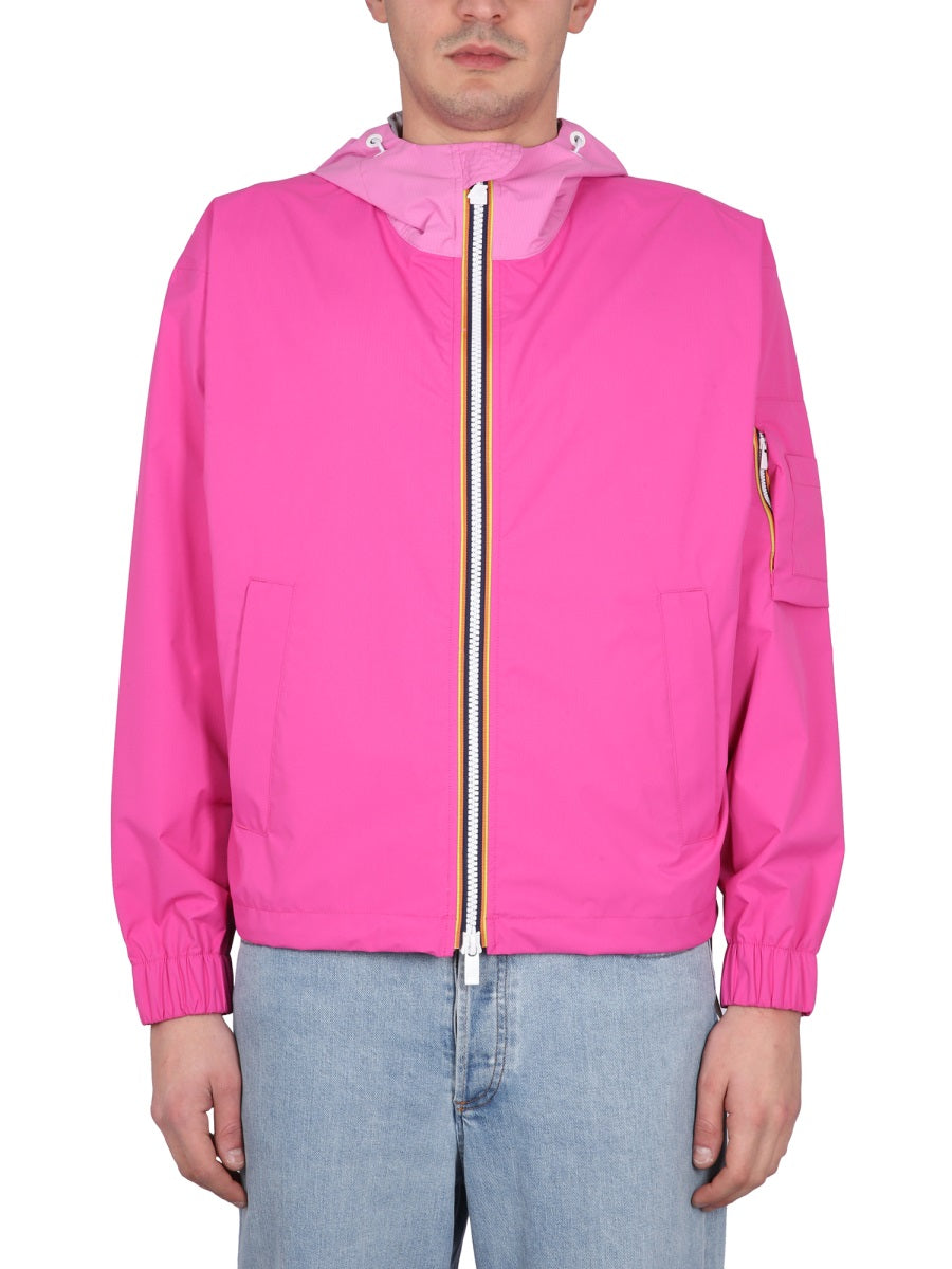 K-WAY Unisex Mini Jacket with Hood and Zipper Closure