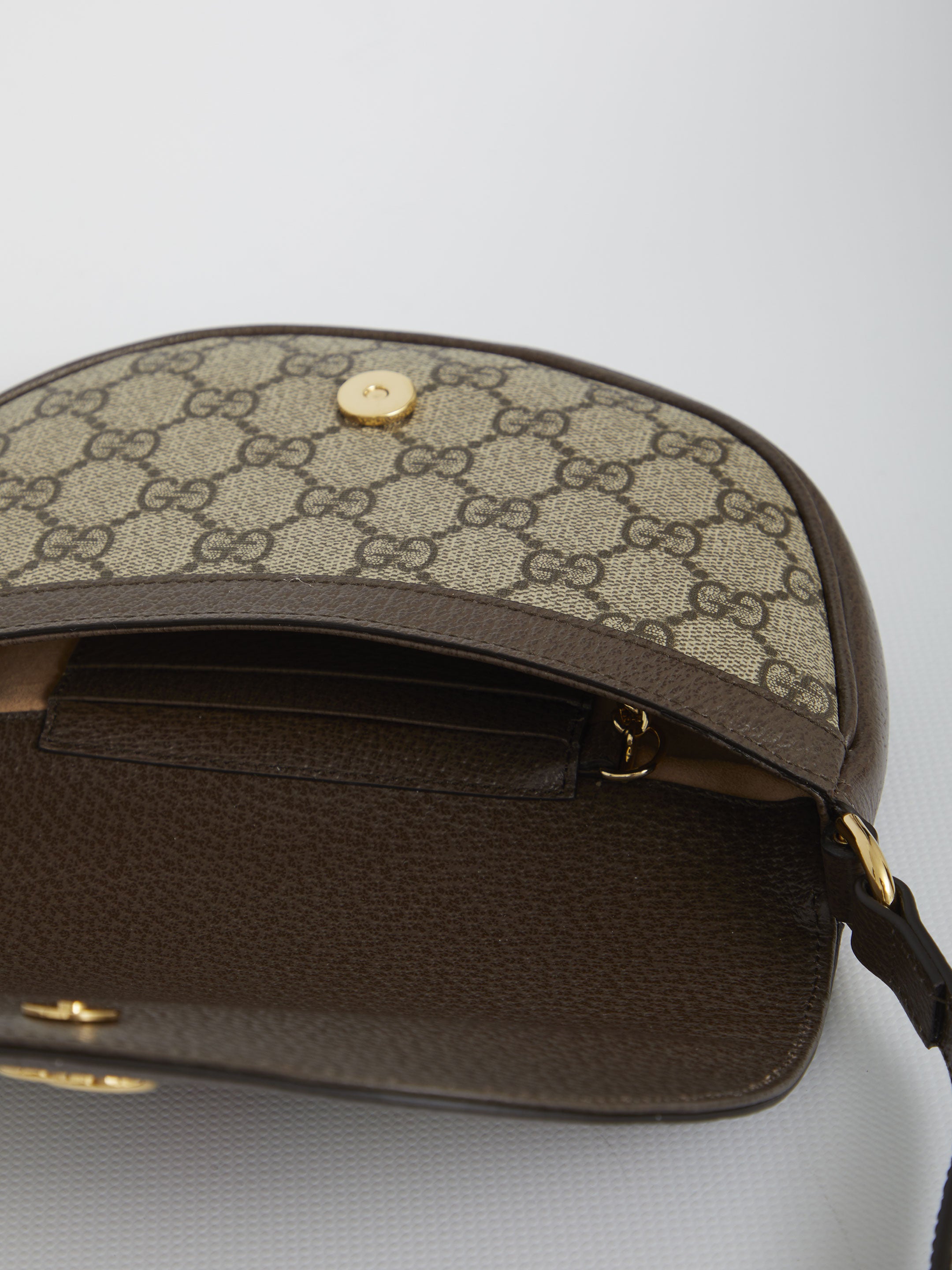 GUCCI Mini Crossbody Handbag with Web Stripe Detail