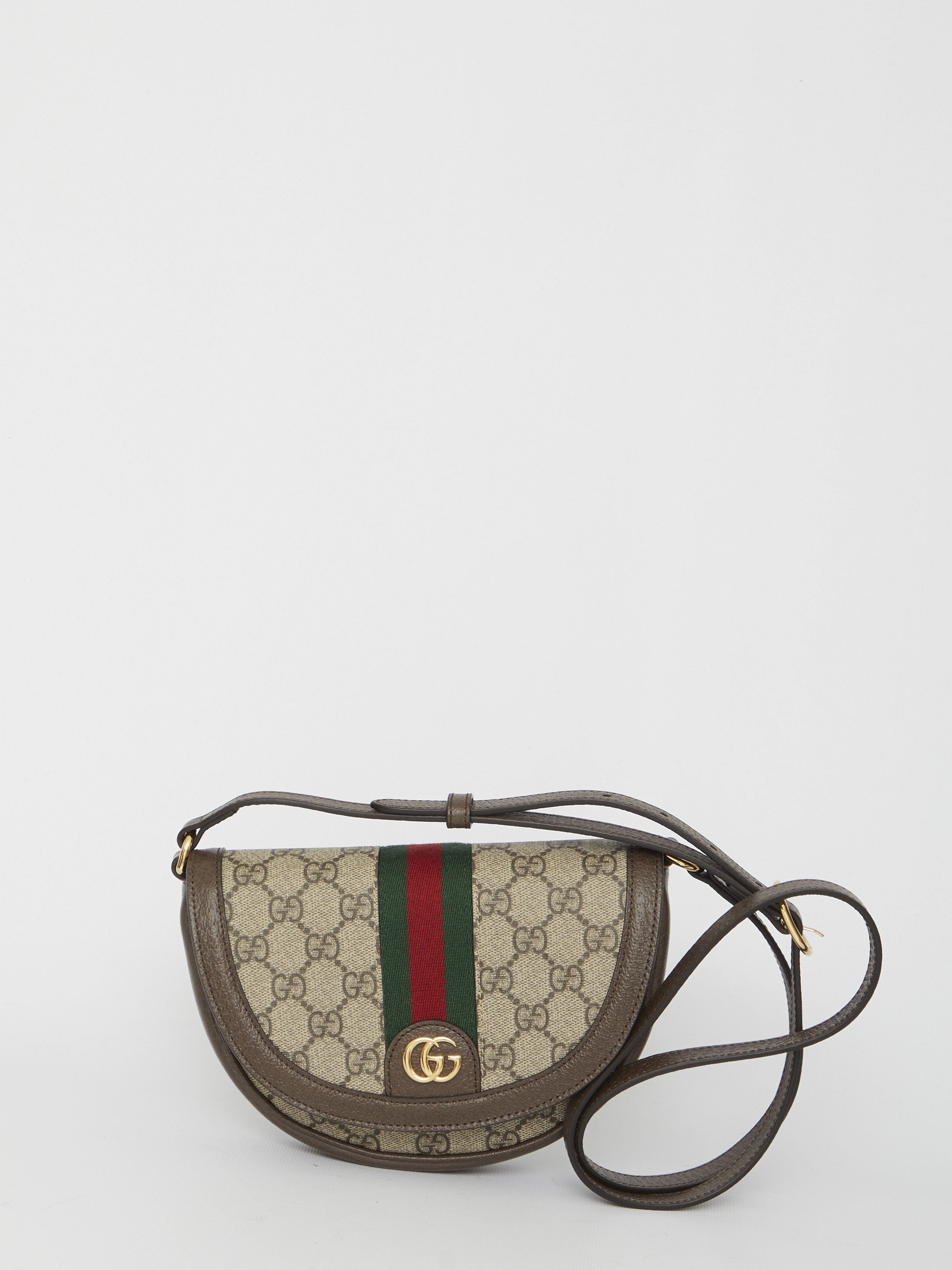 GUCCI Mini Crossbody Handbag with Web Stripe Detail