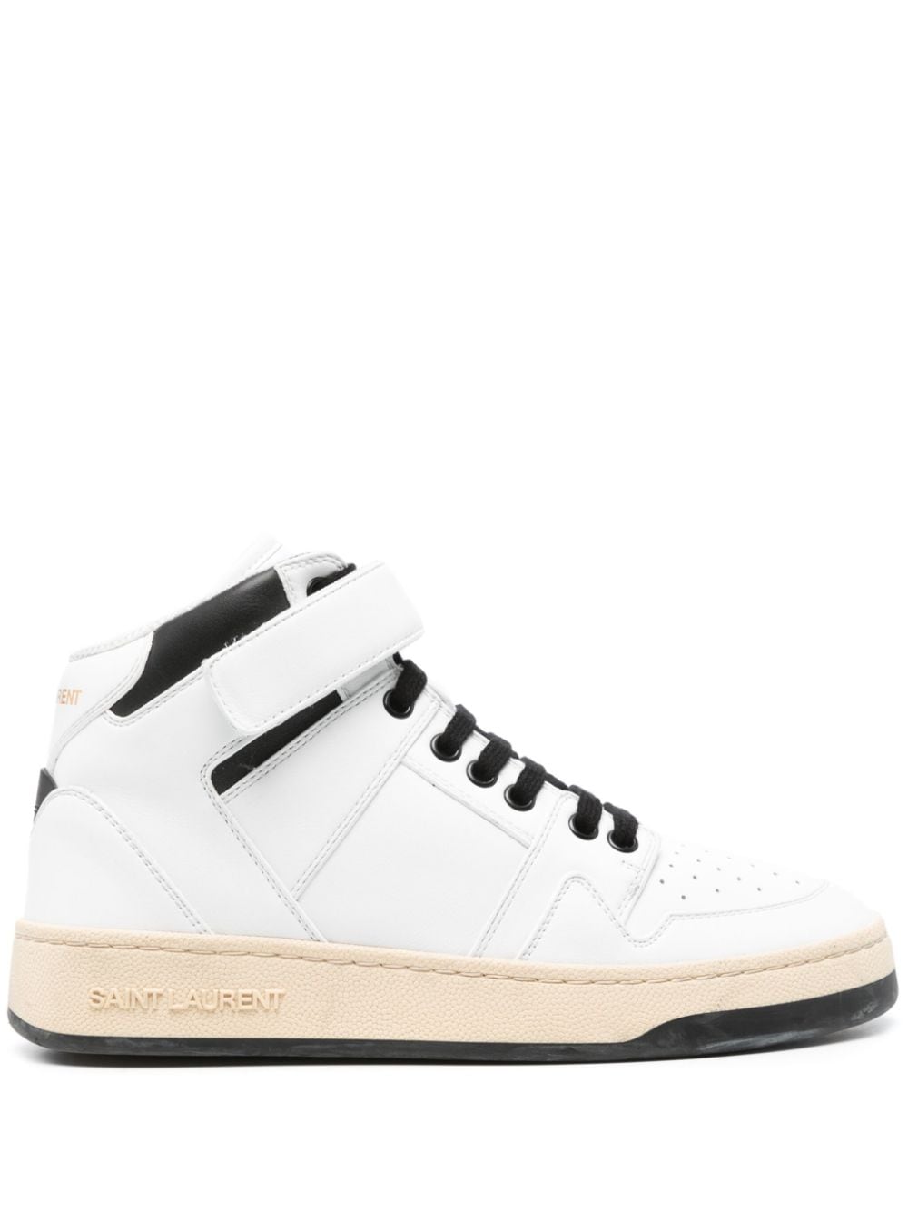 SAINT LAURENT Leather Panelled Design Sneakers for Women