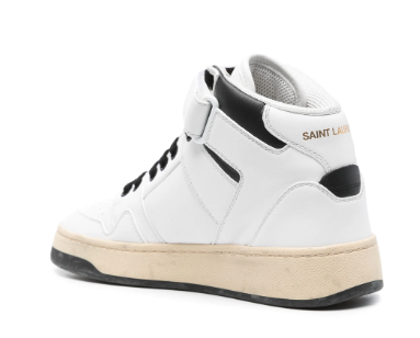 SAINT LAURENT Leather Panelled Design Sneakers for Women