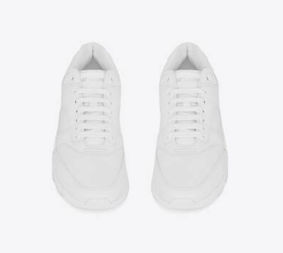 SAINT LAURENT Sleek Leather Flat Sneakers for Men