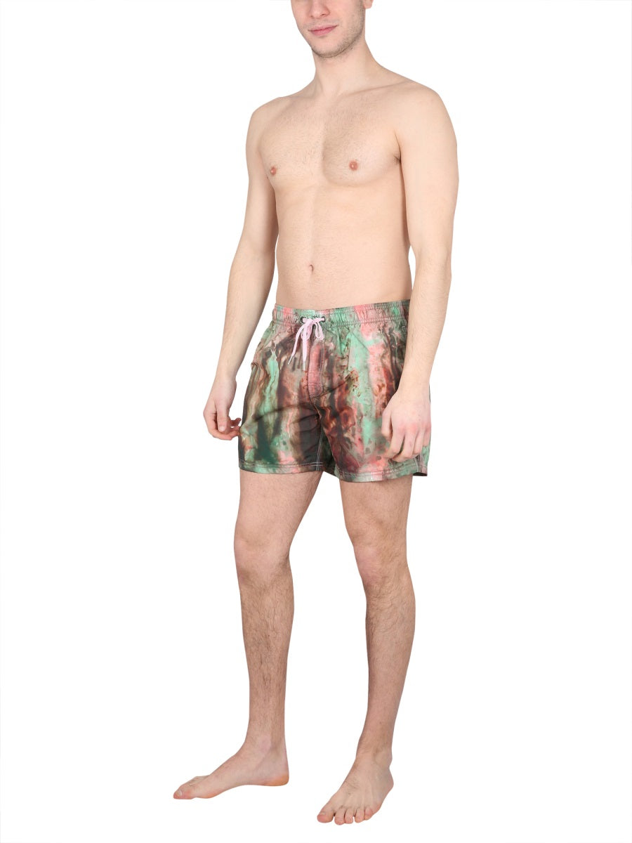 SUNDEK Men's Multicolour Swimwear with Elastic Waistband