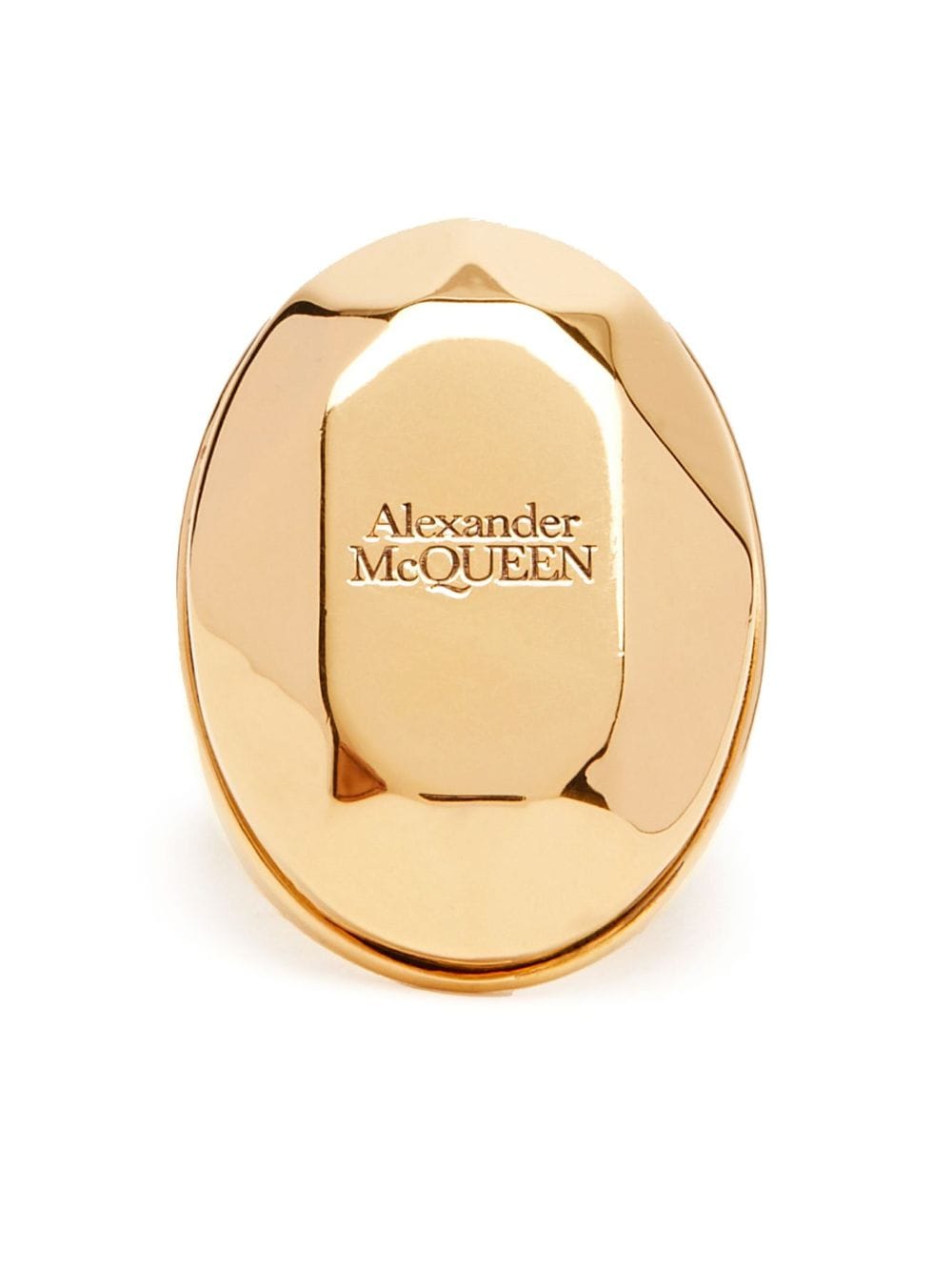 ALEXANDER MCQUEEN Faceted Stone Logo Ring for Women