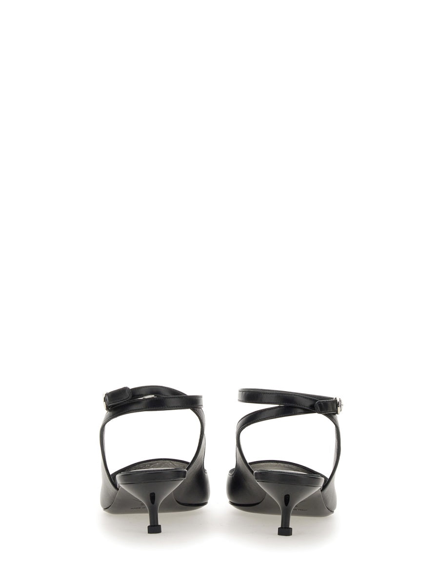 ALEXANDER MCQUEEN Punk Stiletto Sandal with Ankle Strap - 4CM Heel