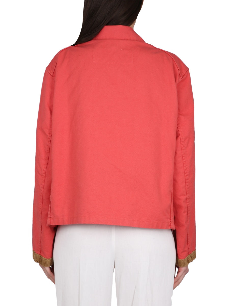 FAY Women's Mini Caban Jacket with Three-Hook Front Closure