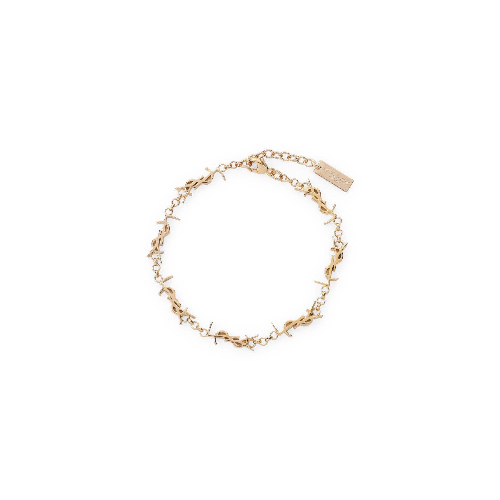 SAINT LAURENT Brass Statement Bracelet