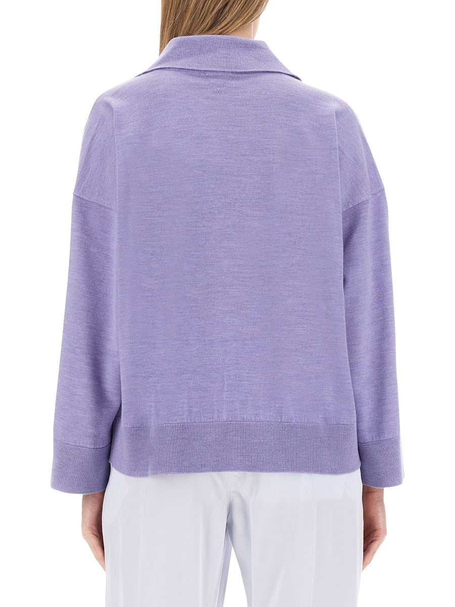 BOTTEGA VENETA Oversized Wool Polo Sweater - Size S