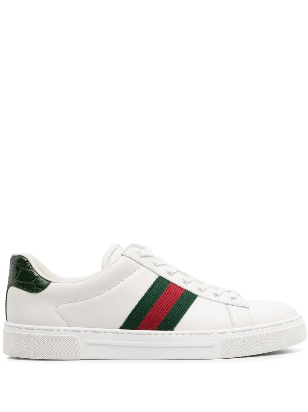 GUCCI Elevated Women's Ace Sneakers with Web Detail - 3 cm Sole
