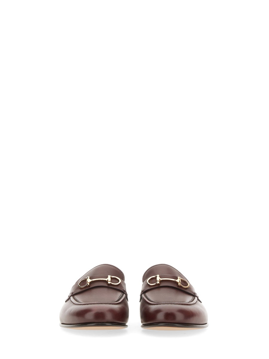 Ferragamo Gancini Hook Ornament Moccasins with 2 cm Heel