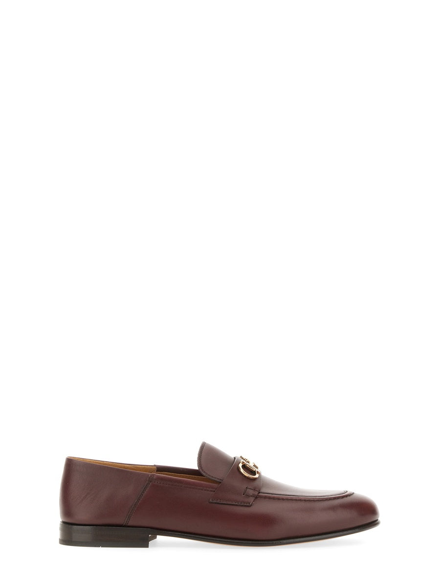 Ferragamo Gancini Hook Ornament Moccasins with 2 cm Heel