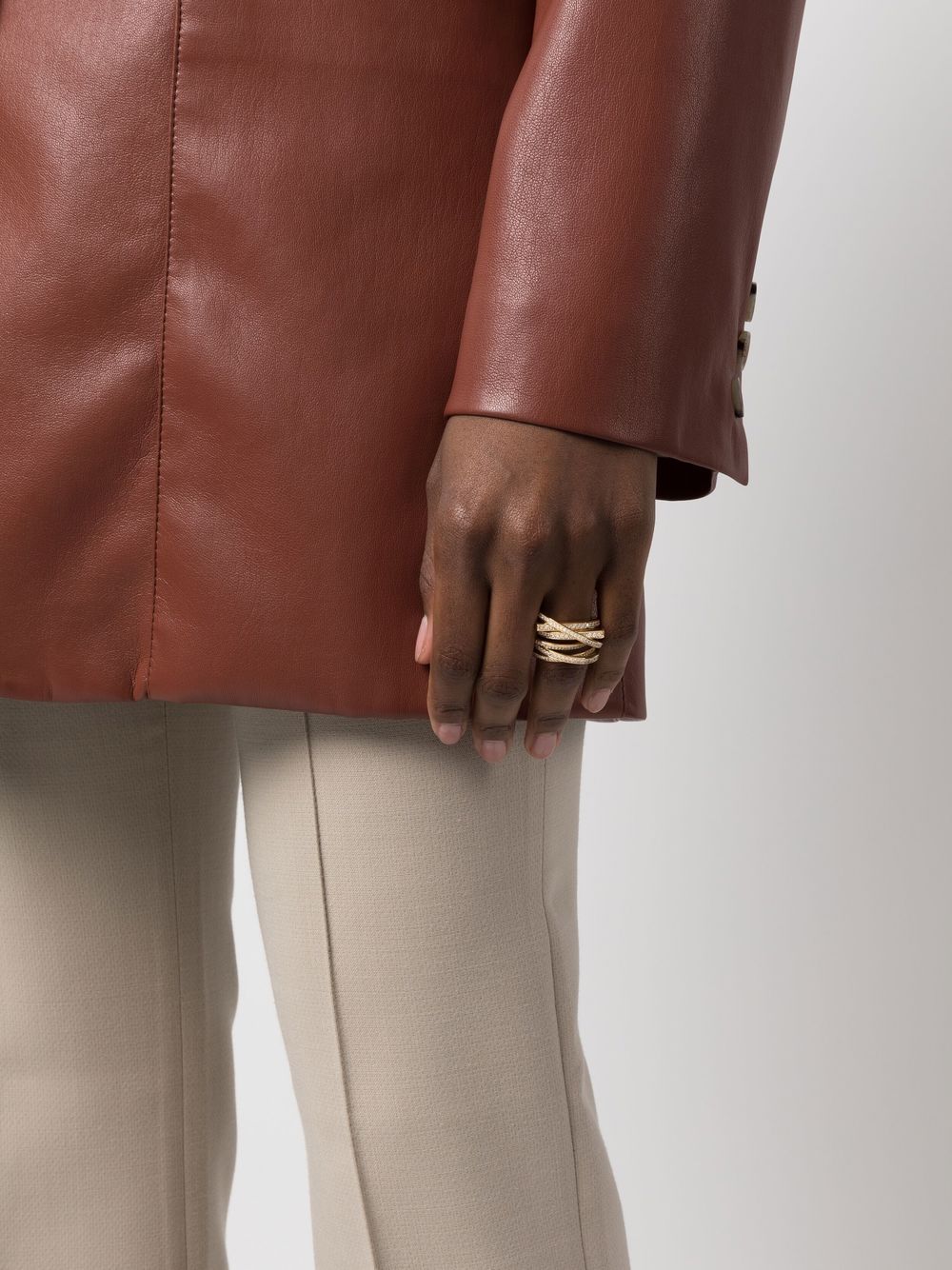 Ferragamo Layered Crystal Earrings for Women