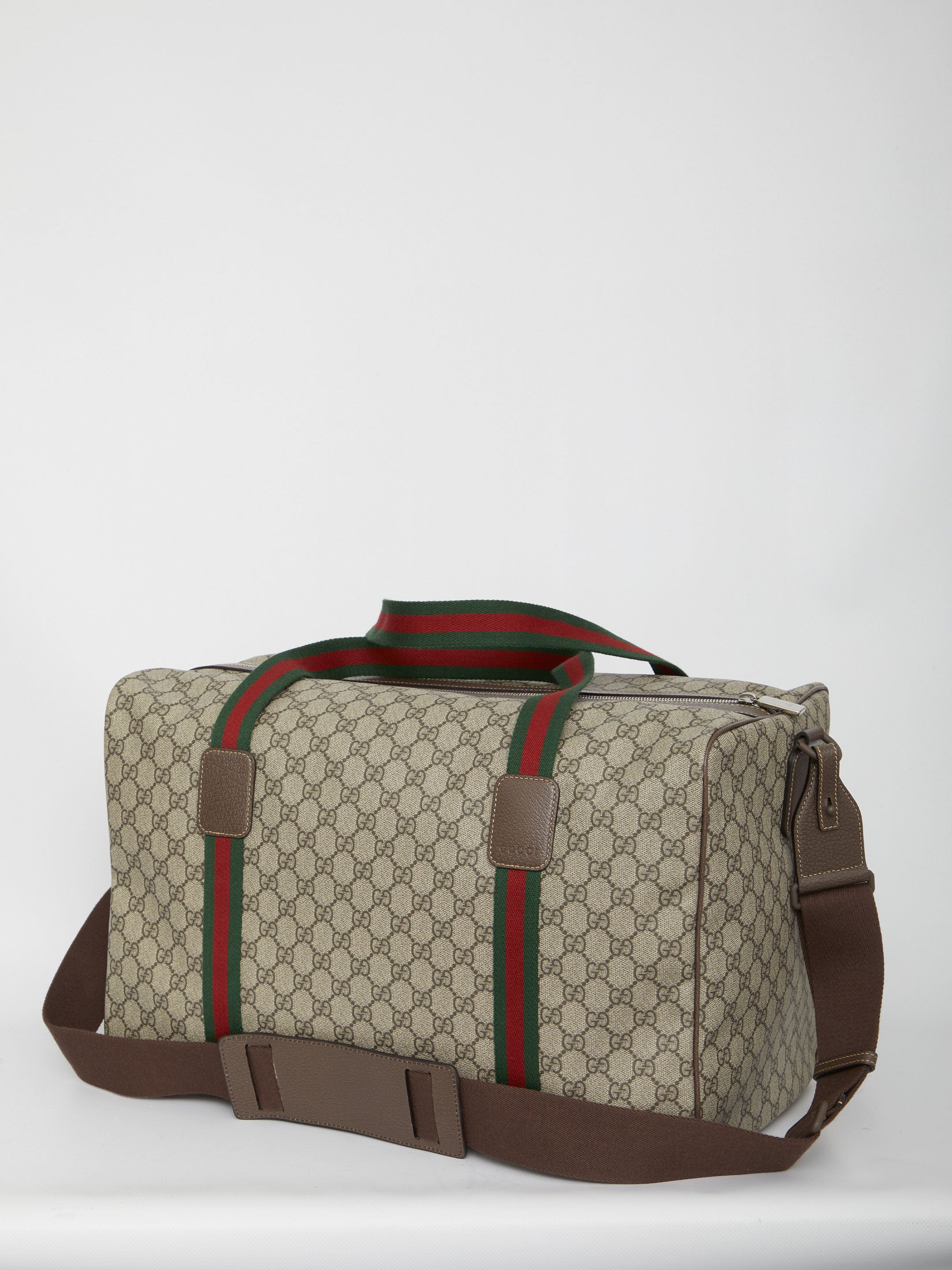 GUCCI Medium Duffel Handbag with Web Detail
