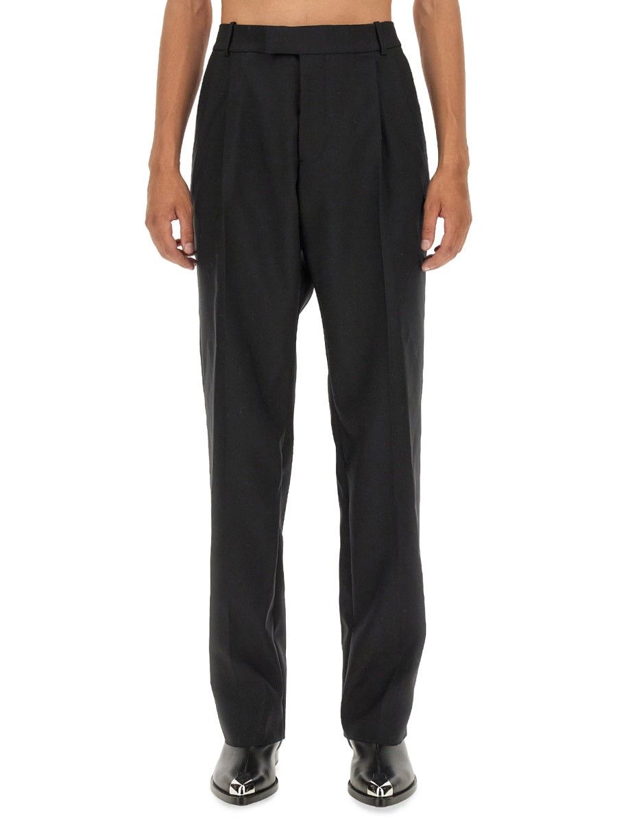 ALEXANDER MCQUEEN Regular Fit Wool Pants in Size 50