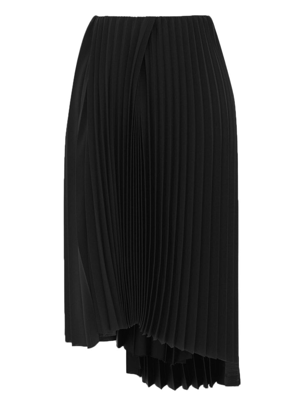 SAINT LAURENT Asymmetric Pleated Midi Skirt
