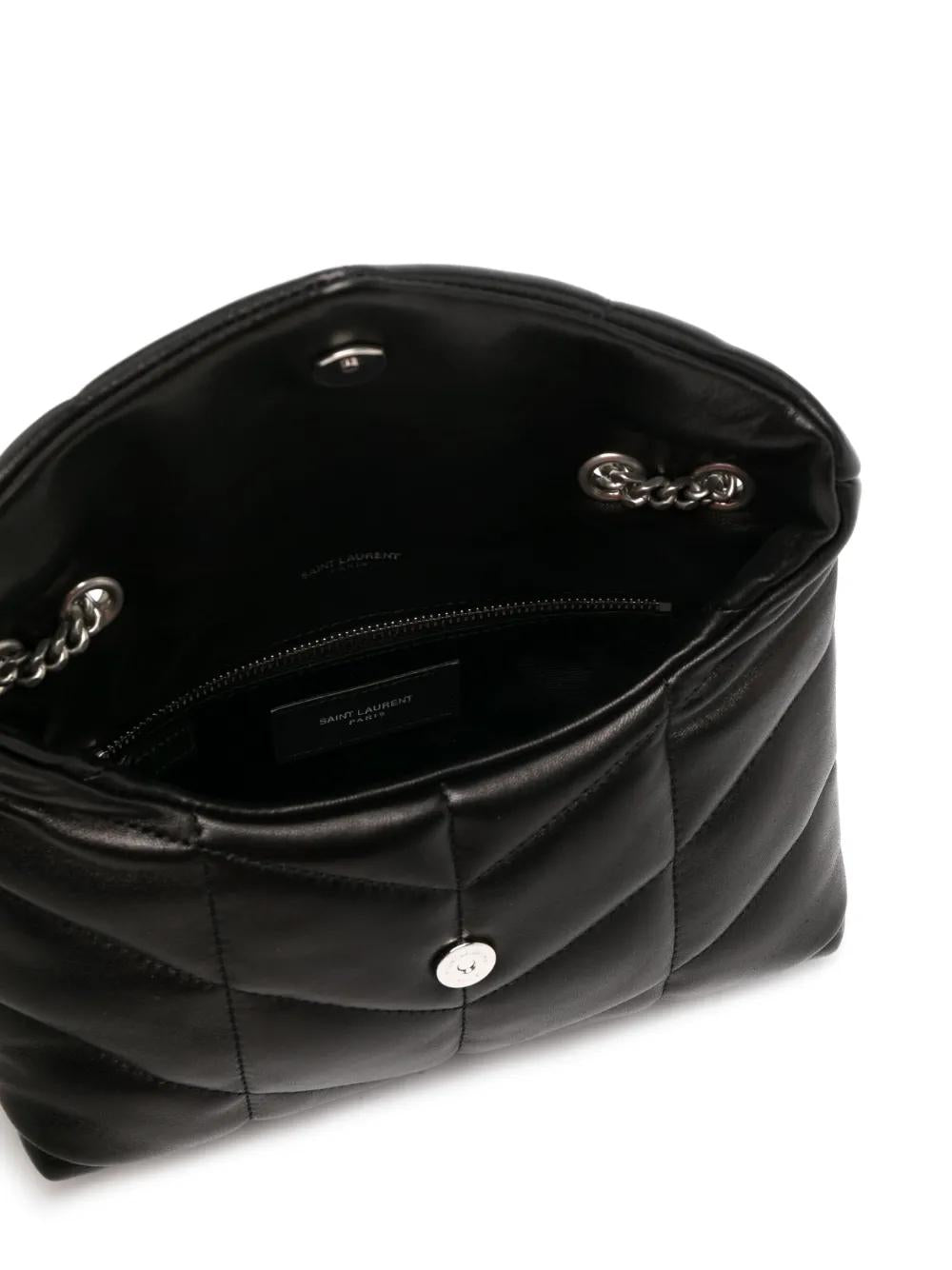 SAINT LAURENT Mini Pouch Handbag with Logo Chain