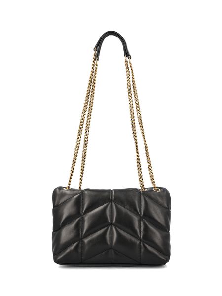 SAINT LAURENT Quilted Mini Puffer Toy Shoulder Handbag - 27.5cm Width