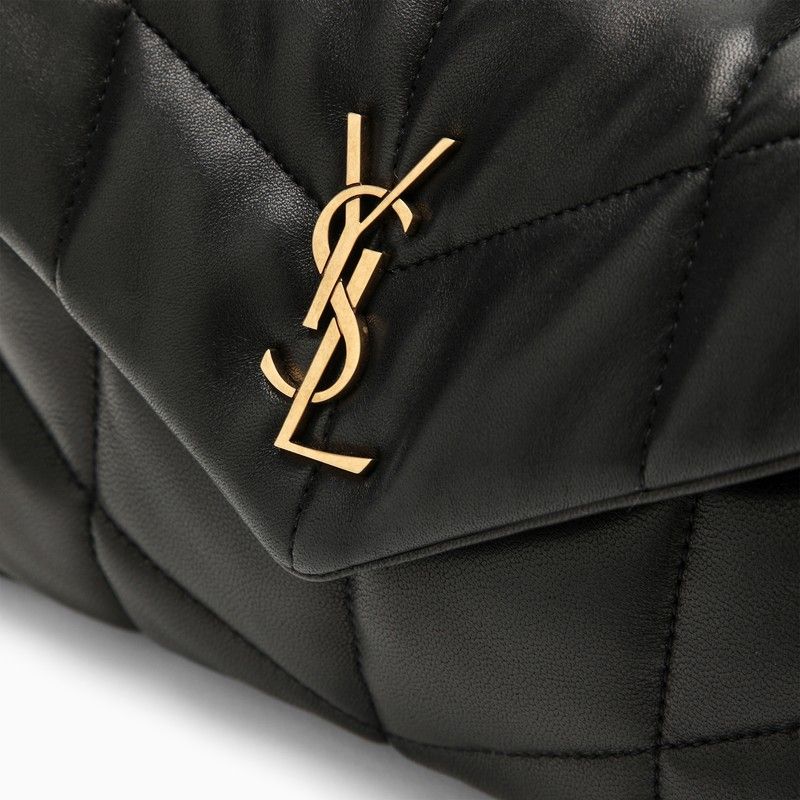 SAINT LAURENT Luxury Puffer Mini Handbag with Chain Logo