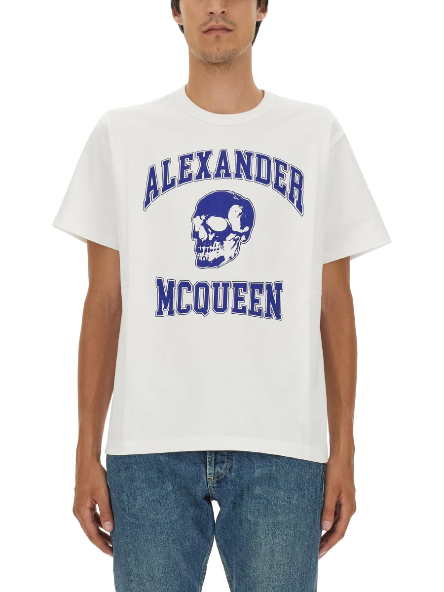 ALEXANDER MCQUEEN Skull Logo T-Shirt - Regular Fit, Size L