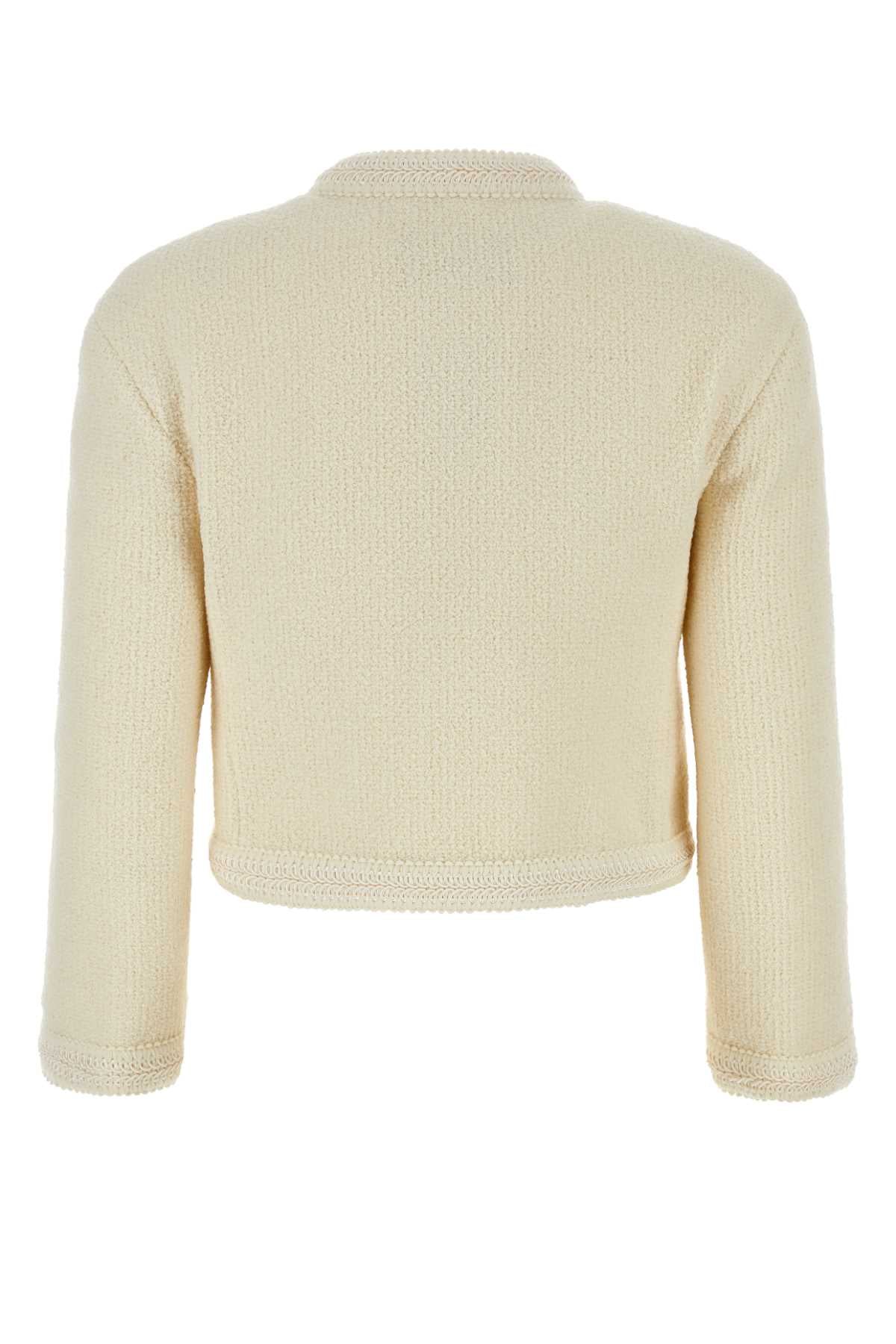 GUCCI Ivory Wool Blend Blazer - Women's