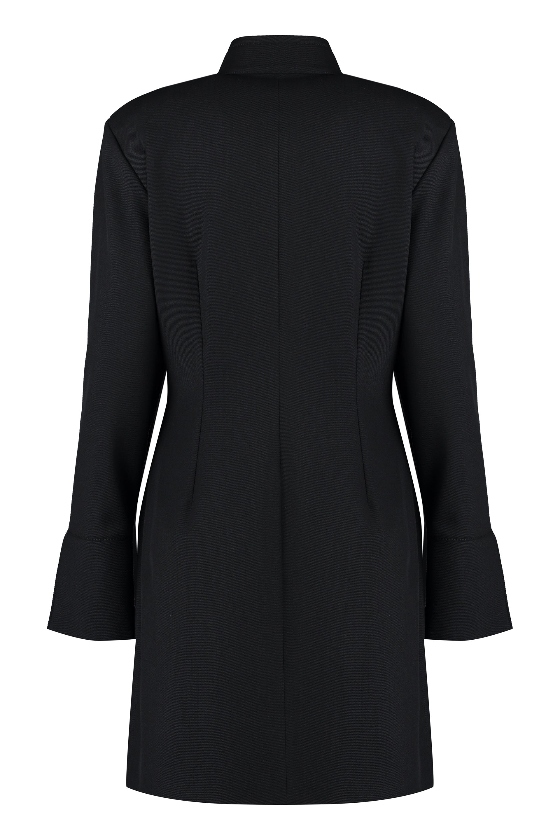 GENNY Wool-Blend Mini Dress with Flap Pockets