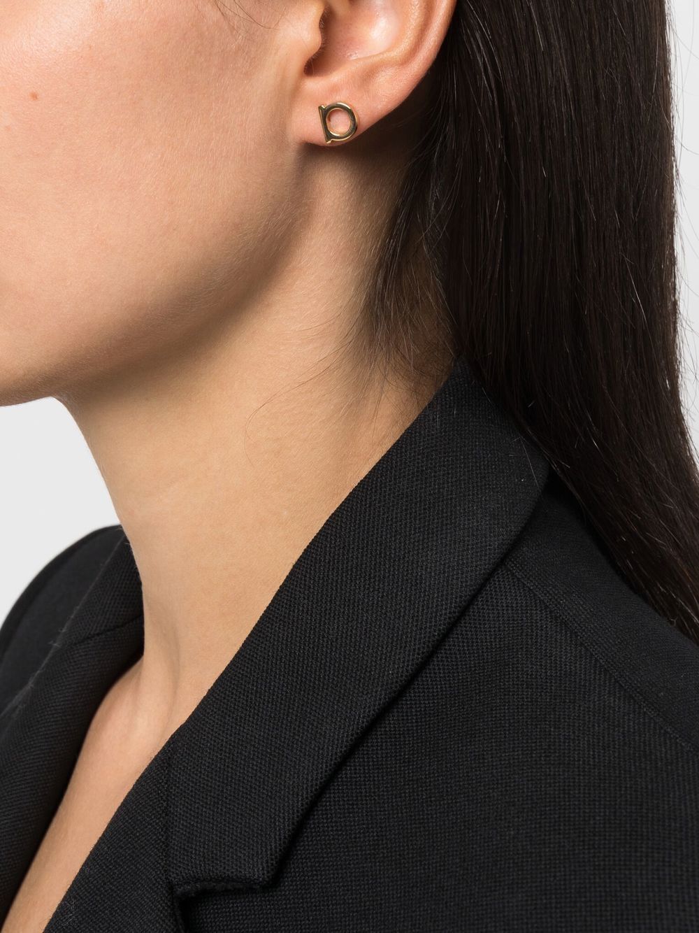 Ferragamo Mini Gancini Hook Earrings