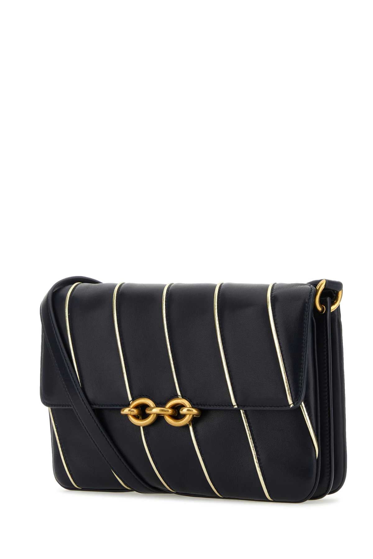 SAINT LAURENT Mini Two-Tone Leather Shoulder Handbag
