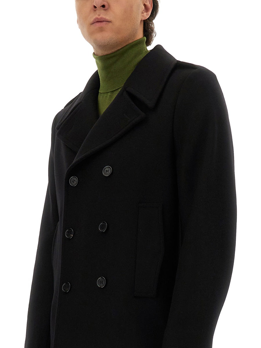 SAINT LAURENT Double-Breasted Wool Jacket - Size 48 IT