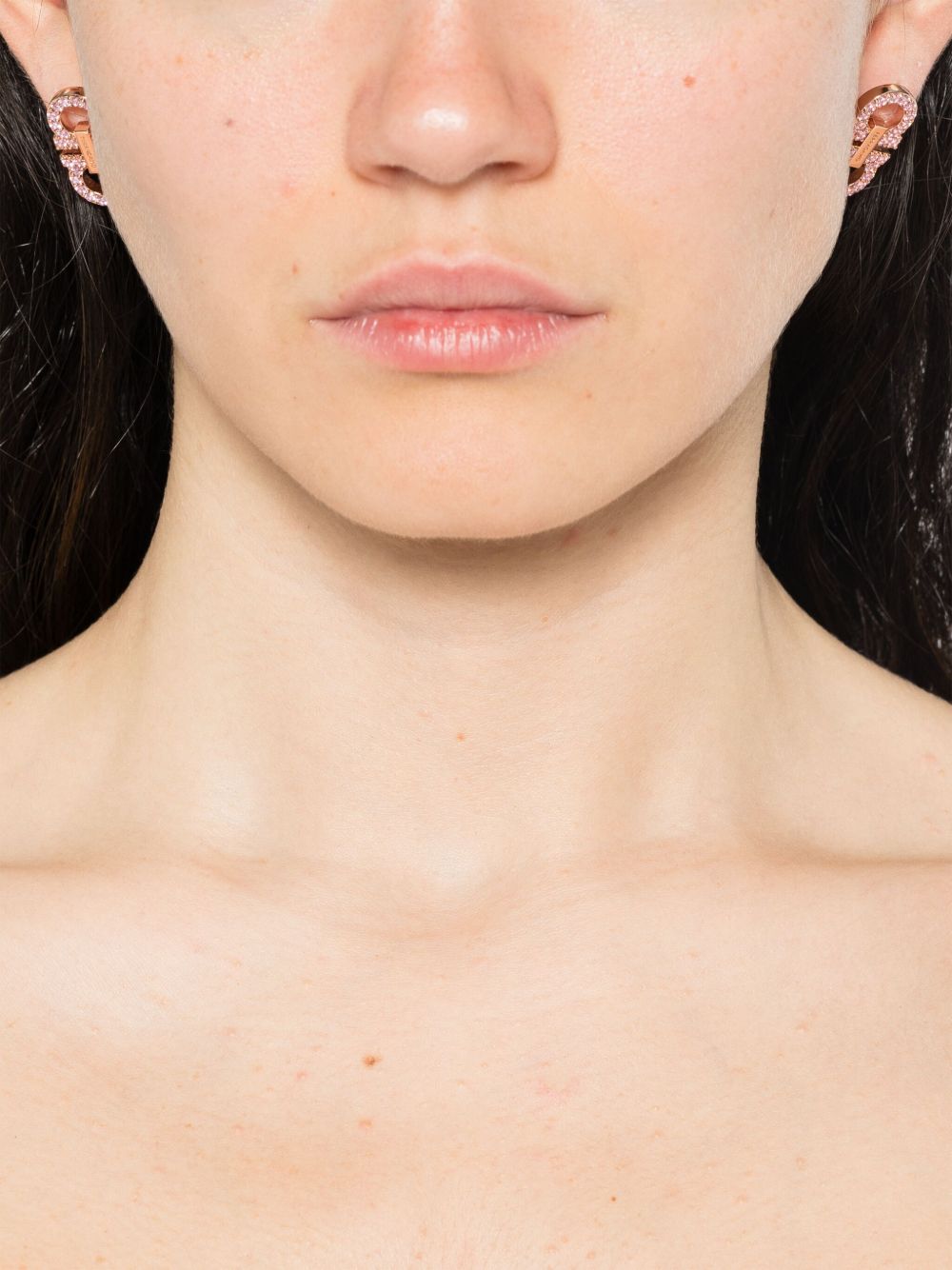 Ferragamo Mini Crystal Ganci Earrings