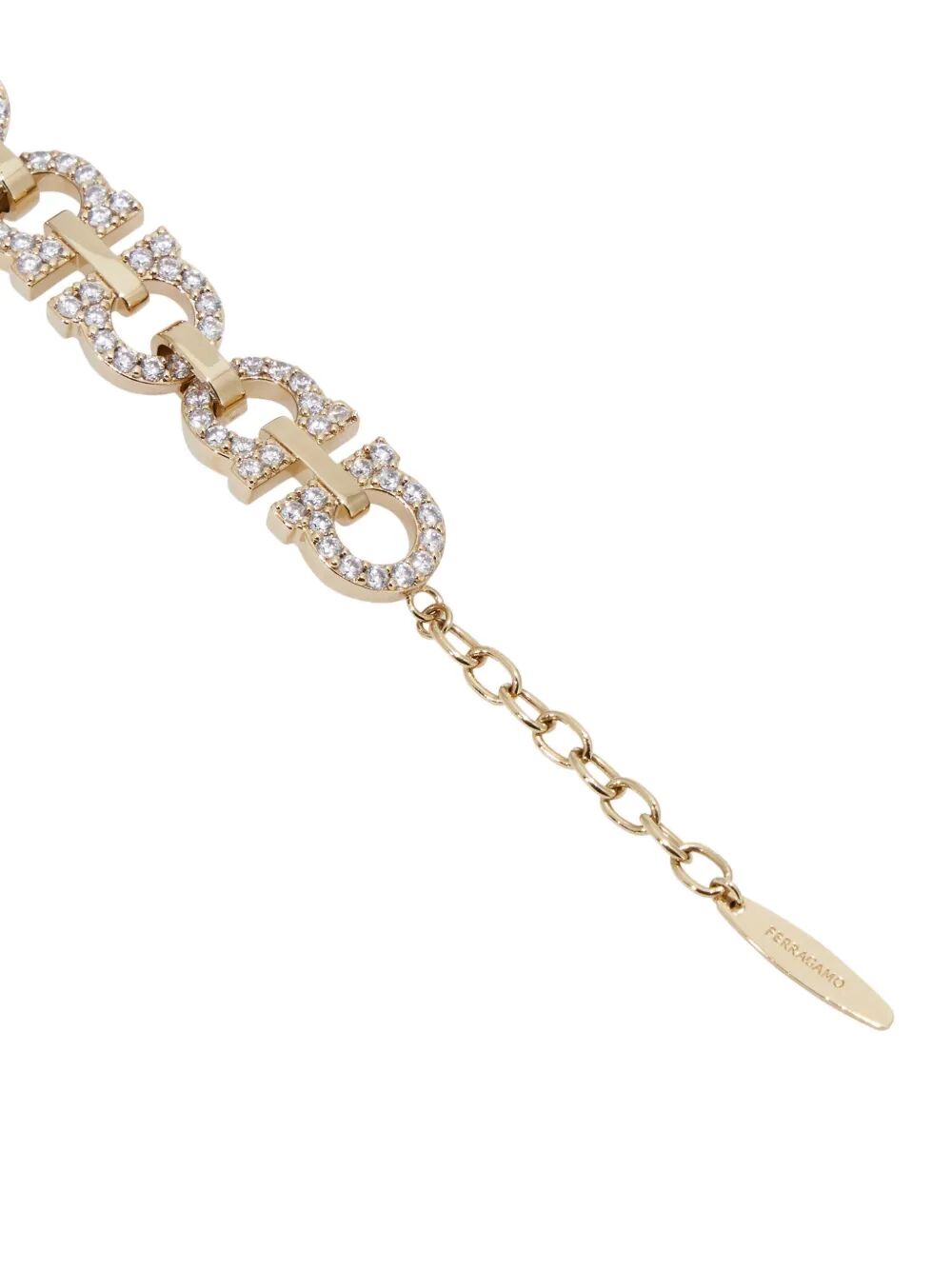 Ferragamo Crystal Embellished Gancini Hook Bracelet