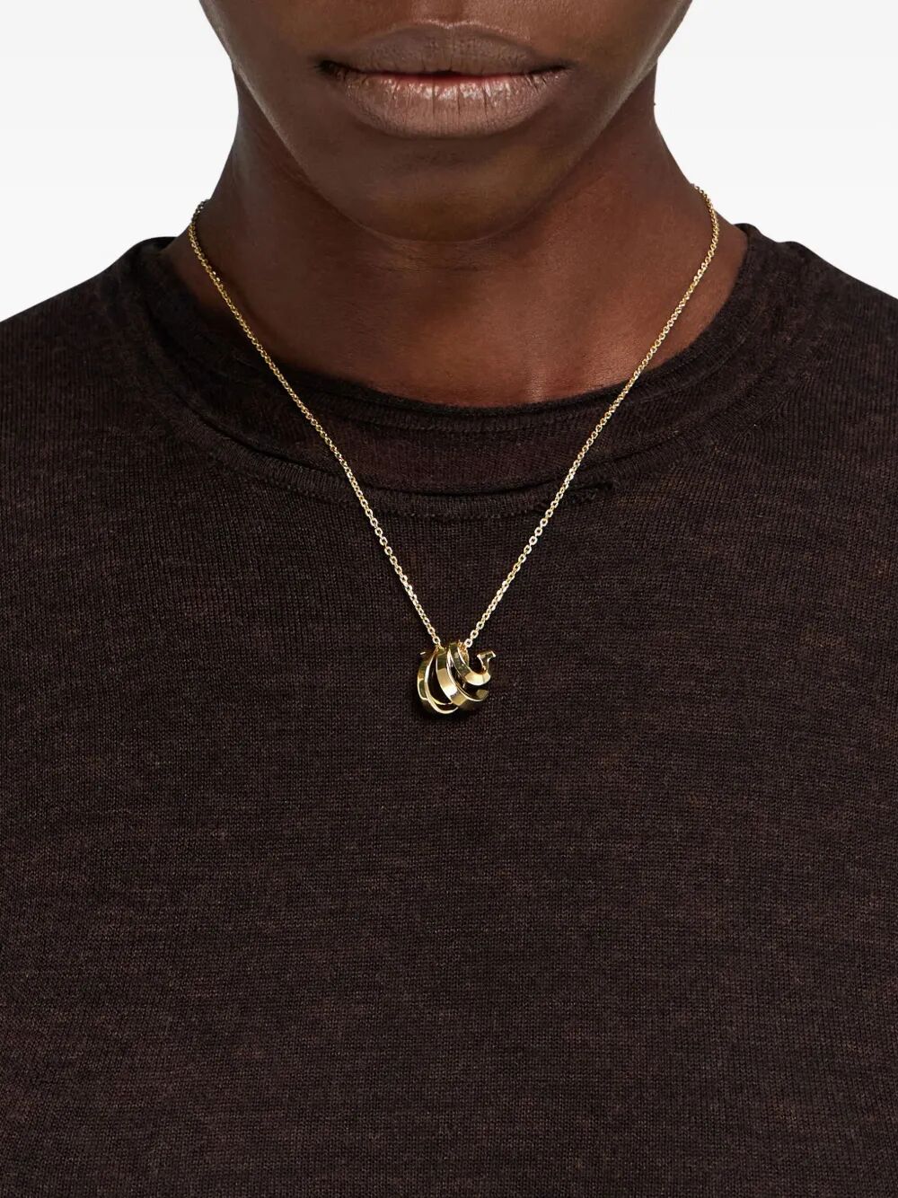 Ferragamo Mini Leaf Charm Necklace