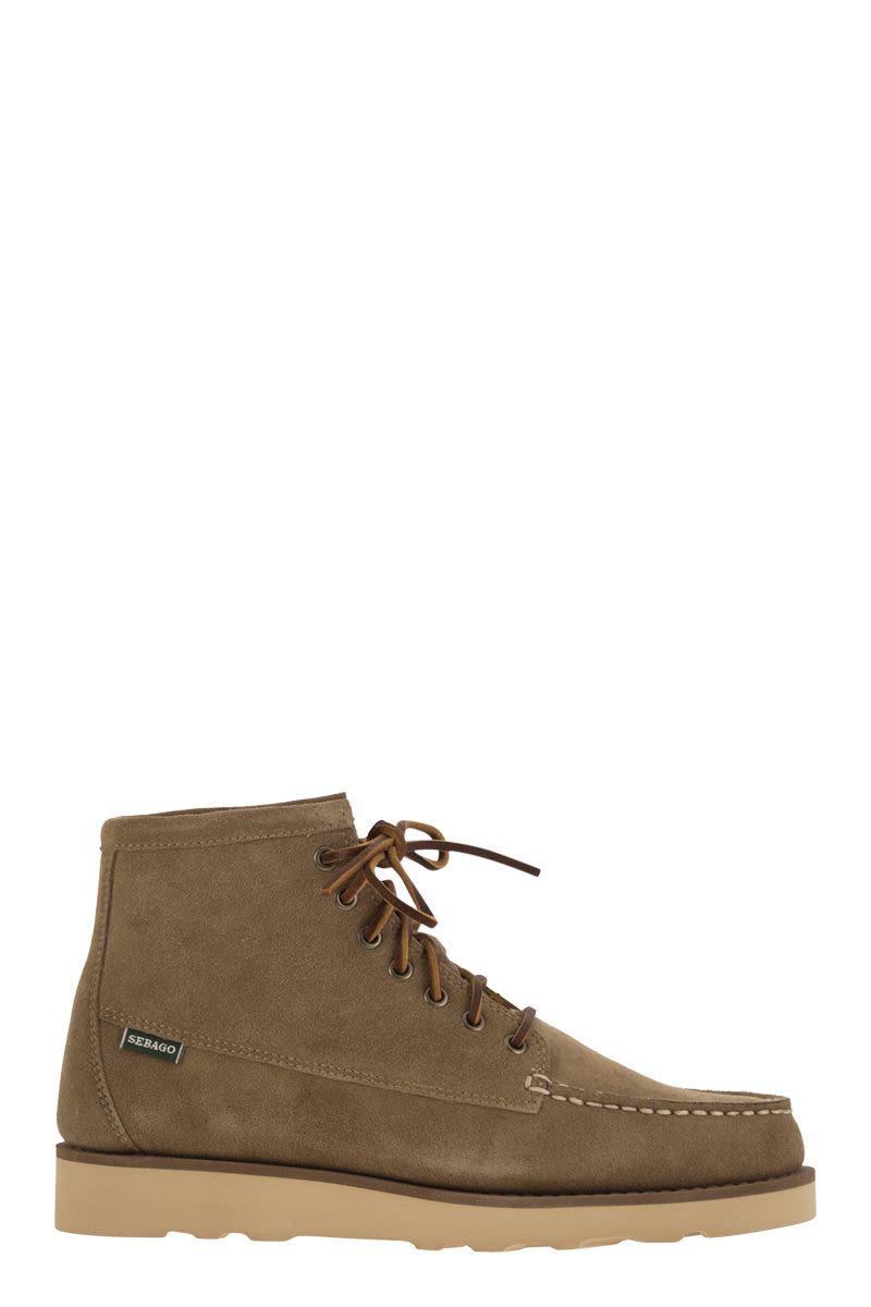 SEBAGO Heritage-Inspired Suede Ankle Boots for Men - 4 cm Sole Height