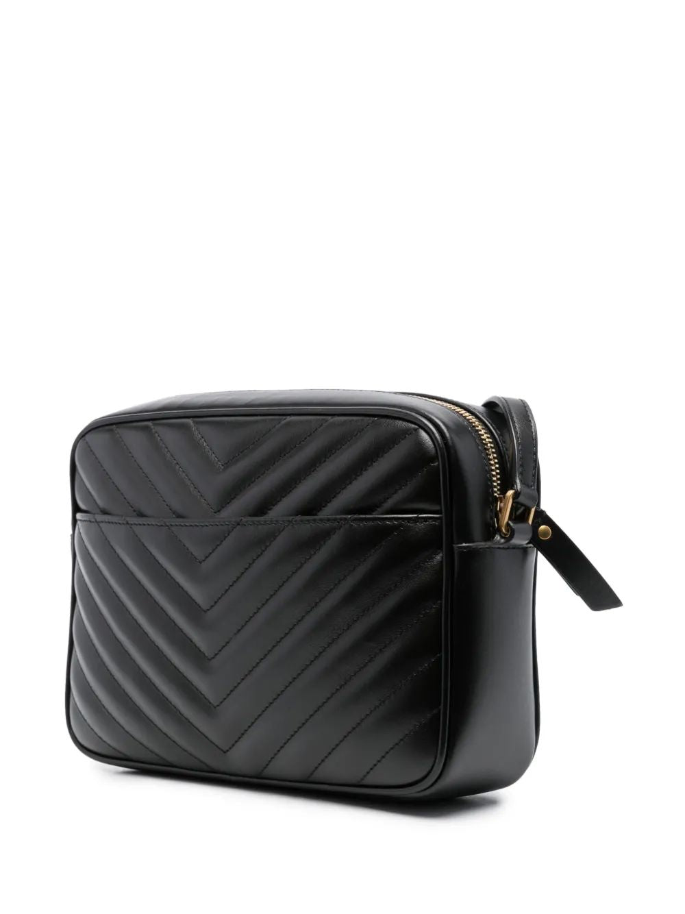 SAINT LAURENT Mini Quilted Leather Camera Handbag