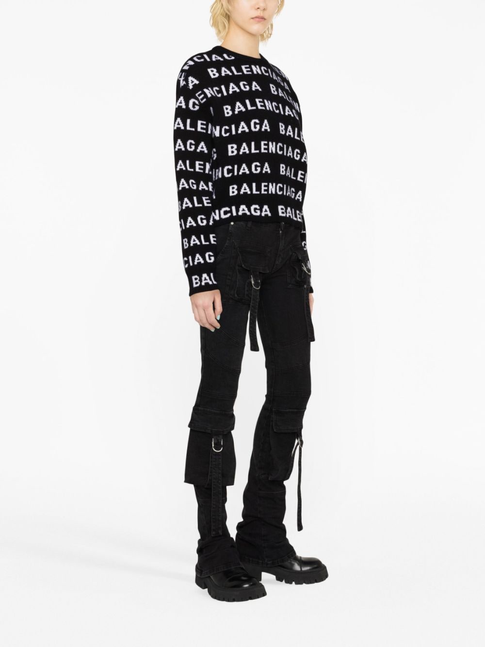 BALENCIAGA Crew-Neck Wool Sweater for Women