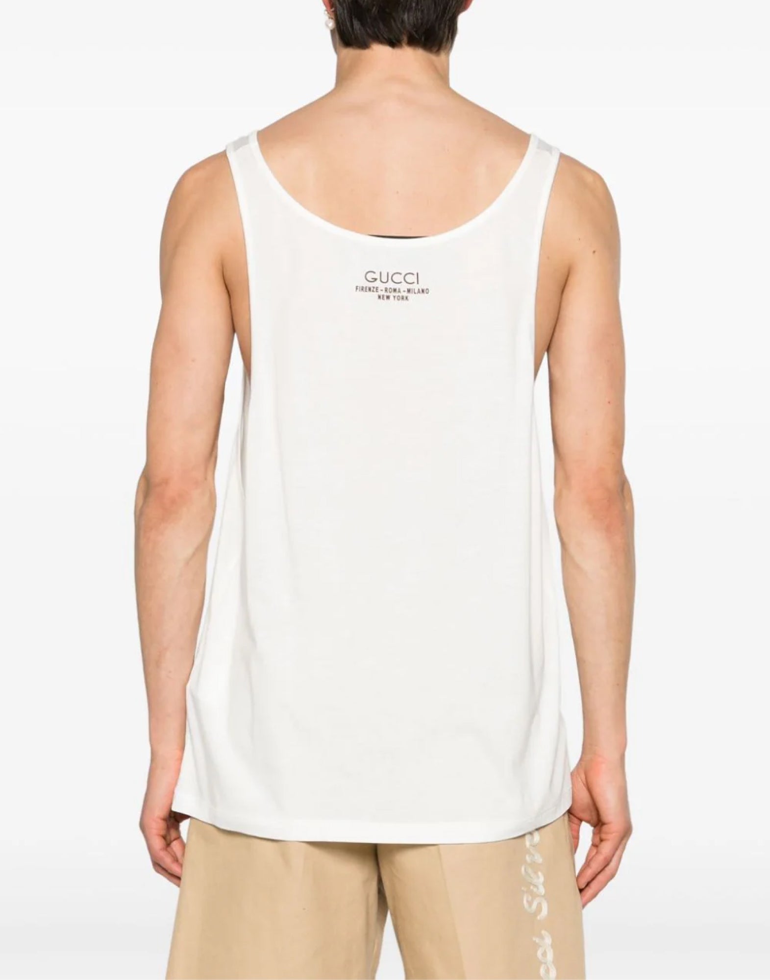 GUCCI Scoop-Neck Logo Tank Top for Men