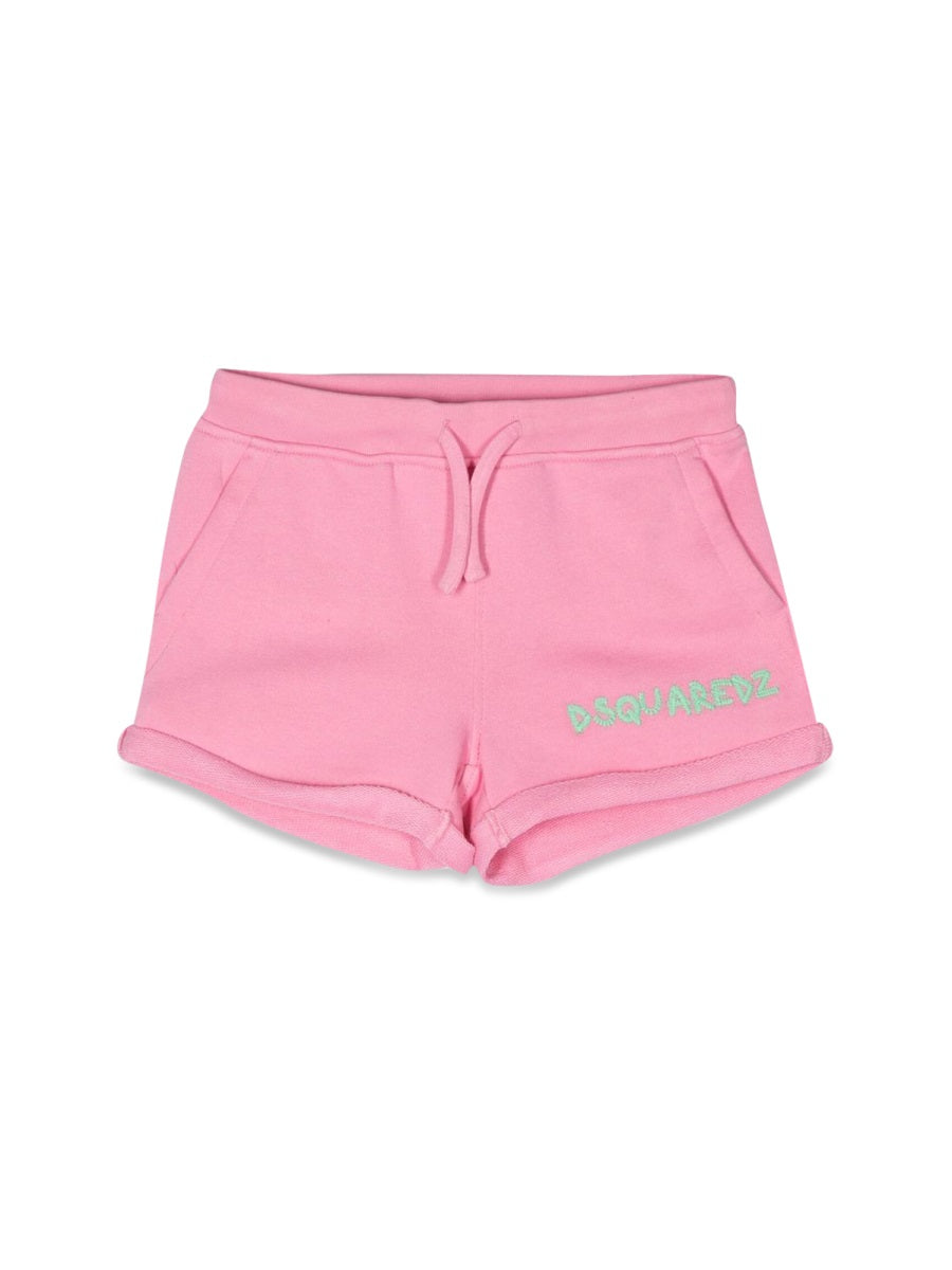 DSQUARED Mini Cotton Shorts for Girls