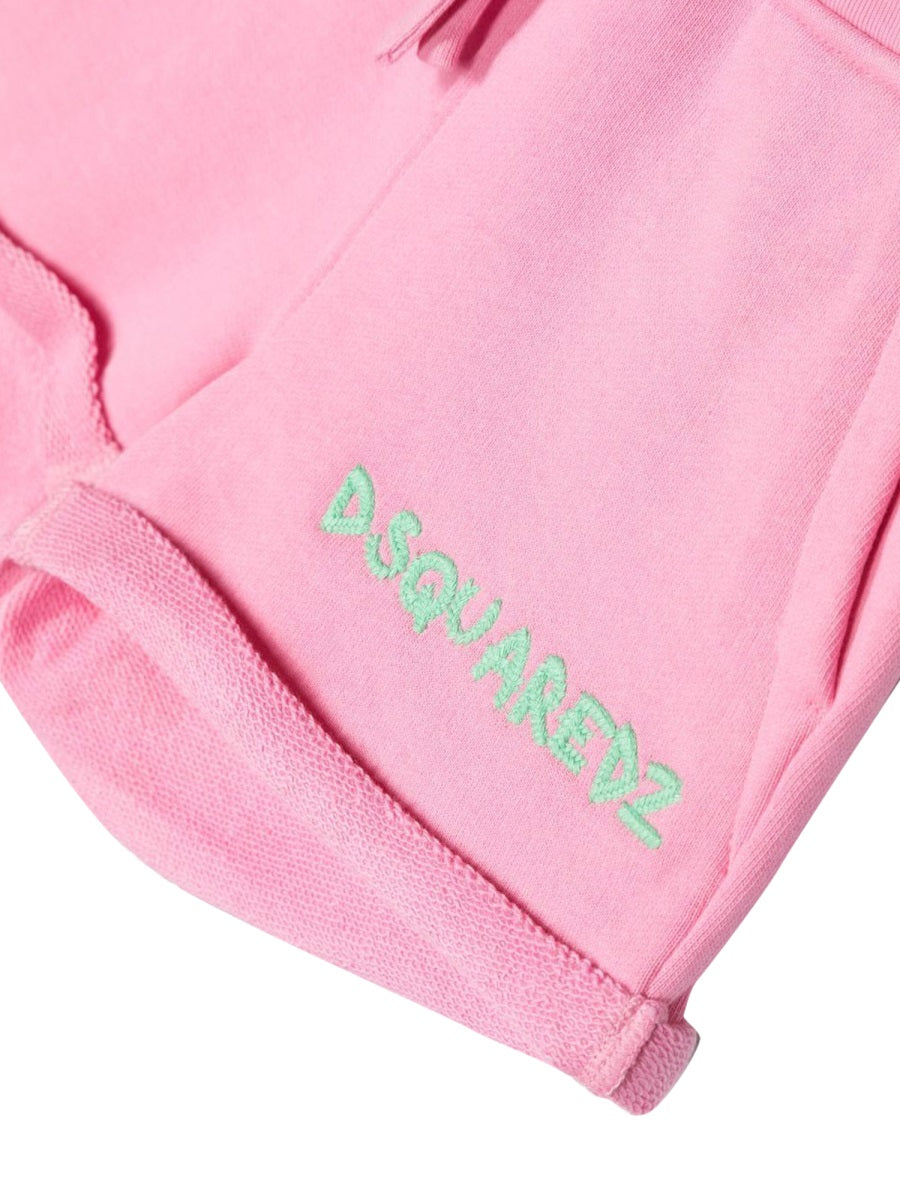 DSQUARED Mini Cotton Shorts for Girls