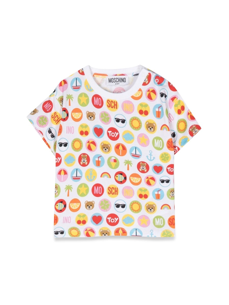 MOSCHINO Mini Printed Circles T-Shirt for Babies